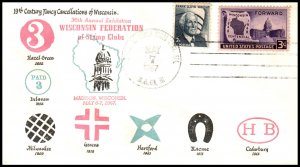 US 36th Annual Exhibition Wisconsin Federation of Stamp Clubs 1967 Cover