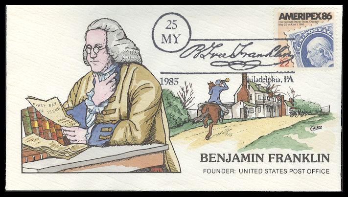 #2145 Ameripex 86 Collins FDC