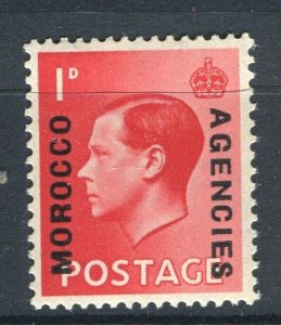 MOROCCO AGENCIES; 1936 early Ed VIII surcharged issue Mint hinged 1d.