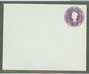 Great Britain  1957 3d purple on light blue laid paper. Flap not stuck.