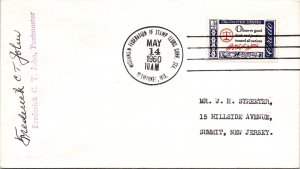 US SPECIAL EVENT COVER WISCONSIN FEDERATION OF STAMP CLUBS 1960 SIGNED BY P.M.