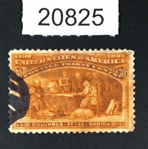 MOMEN: US STAMPS # 239 USED $90 LOT # 20825