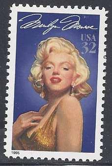 Catalog # 2967 Single  Stamp Marilyn Monroe Legends of Hollywood Actress Movies