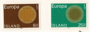 Iceland #420-1 MH cpl Europa