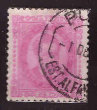 PORTUGAL Scott 64 key 1887 stamp rich color nice cancel CV $17