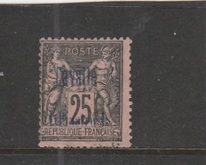 French Offices in Turkey (Cavalle)  Scott#  5  Used  (1893 Surcharged)