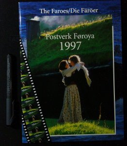 Faroe Island 1997 year set, complete folder with MNH stamps
