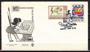 Argentina, Scott cat. 863-864. Children`s Art issue. First day cover. ^