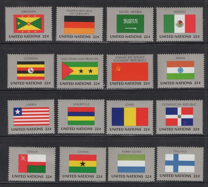 UN #450-65  (1985 Flag set) VFMNH  CV $4.80