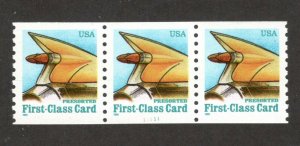 2908 Auto Tail Fin PNC Strip Of 3 Mint/nh FREE SHIPPING