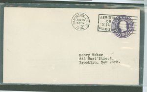 US U436f 1932 3c washington pre-stamped envelope, die 9, addressed, cacheted FDC