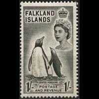 FALKLAND IS. 1955 - Scott# 127 Gentoo Penguin 1s LH