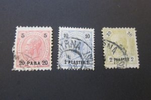 Austria Turkish 1890 Sc 22-24 FU
