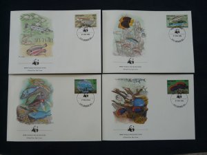 WWF fish set of 4 FDC Grenada 1984 (-50% for 10 sets or more)