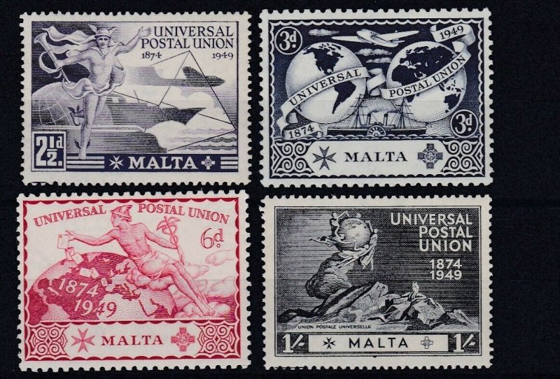 MALTA  1949  UPU SET OF 4  MH   