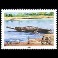 NEPAL 1984 - Scott# 425 Crocodile 10p LH