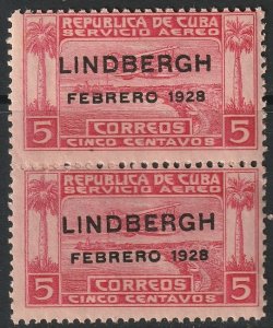 Cuba 1928 Sc C2 air post pair MNH**