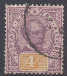 Sarawak Scott 11 - SG11, 1888 Postage & Revenue 4c used