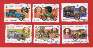 Afghanistan #1097-1102  VF used  Autos  Free S/H