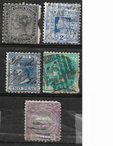 COLLECTION LOT OF 8 NEW SOUTH WALES STAMPS CLEARANCE AS IS 2 SCAN