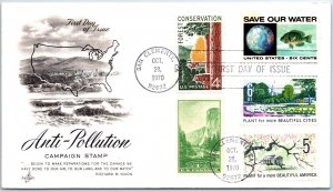 U.S. FIRST DAY COVER ANTI-POLLUTION CAMPAIGN STAMP IN COMBINATION 1970