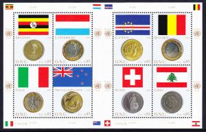 464 United Nations Geneva 2006 Flags and Coins MNH