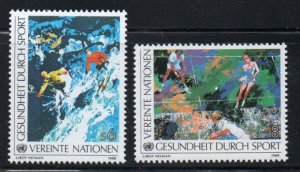 United Natons Vienna Sc 84-85  1988 Health in Sports stamp set mint NH