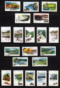 RIVERS = 4 YEAR FULL COLLECTION = Niagara Falls, Waterfall, Canada 1991-1994 MNH