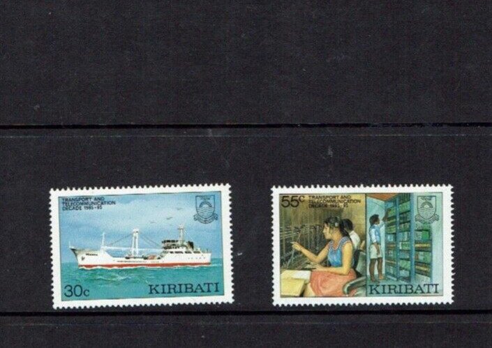 Kiribati: 1987 Transport & Telecommunications Decade (2nd Issue), MNH set.