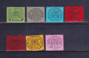 Roman States 12-18 Set MHR Papal Coat of Arms