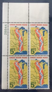 USA 1966 Great River Road 5c Block of 4V MNH SC#1319 U4664