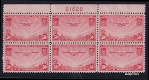 BOBPLATES #C22 Transports Top Plate Block 21628 VF MNH SCV=$90
