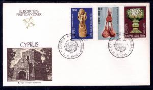 Cyprus 446-448 Europa Fleetwood U/A FDC