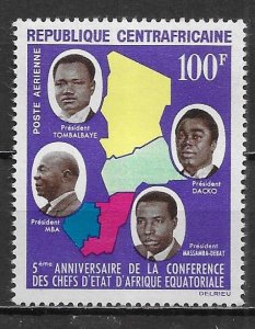 Central African Republic C19 Presidents Conference single MNH