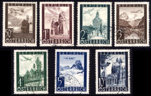 Austria 1947  Scott #C47-53 used (CV 8.40)