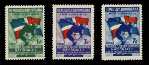 Dominican Republic #326-328 Cat$30+ (for hinged), 1937 1st National Olympic G...
