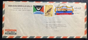 1968 Tripoli Libya Sahara Oilfield Services Airmail Cover To Tulsa OK USA