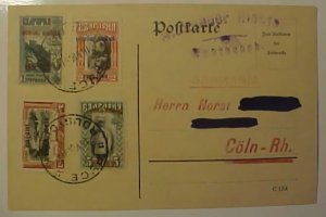 BULGARIA #95C BLACK 1913 OVERPRINT CAT 50M FOR STAMP OFF COVER $30.00 CARD WORTH