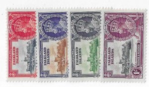 Falklands Islands Sc #77-80 silver Jubilee set of 4 OG VF