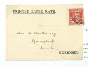 GB Channel Islands GUERNSEY WW2 Postal Stationery Card 1945 {samwells} 93.3 