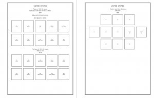 PRINTED UNITED STATES AMERICA [CLASS.] 1847-1940 STAMP ALBUM PAGES (112 pages)