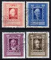 Liechtenstein 1942 Portraits set of 4 complete very fine ...