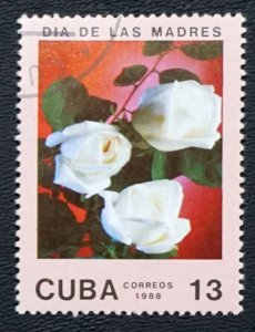 CUBA Sc# 3014 FLOWERS Mother's Day 13c 1988  used cto