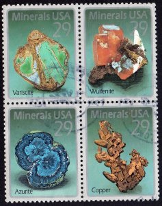 Scott #2703a (2700-03) Minerals Block of  Stamps - USED