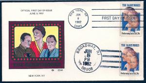 UNITED STATES FDC 20¢ The Barrymores DUAL 1982 Collins H-P