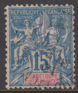 Guadeloupe Sc#34 Used