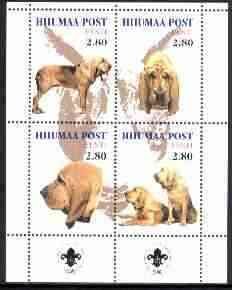 HIIUMAA - 1999 -  Dogs #2 - Perf 4v Sheet - Mint Never Hinged - Private Issue