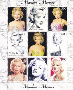 G016 Abhazia 1999 Marilyn Monroe souvenir sheet
