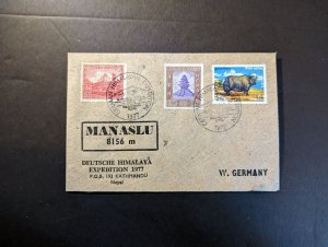 1977 Nepal Cover Kathmandu to Germany German Himalayan Expedition