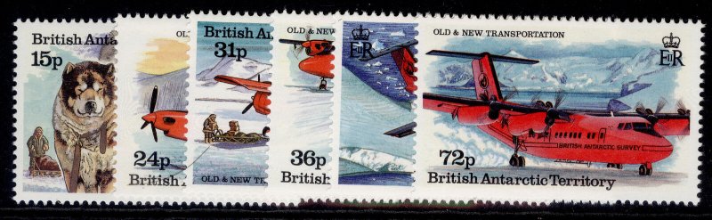 BRITISH ANTARCTIC TERRITORY QEII SG240-245, 1994 transportation set, NH MINT. 